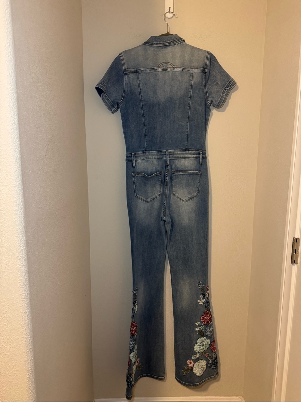 Driftwood Embroidered Denim Jumpsuit - Picture 4 of 8